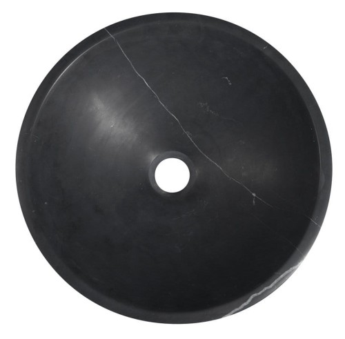 BLOK umywalka kamienna nablatowa średnica 40cm, czarny Marquin mat #2