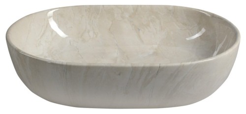 DALMA umywalka ceramiczna nablatowa, 59x42cm, marfil #2