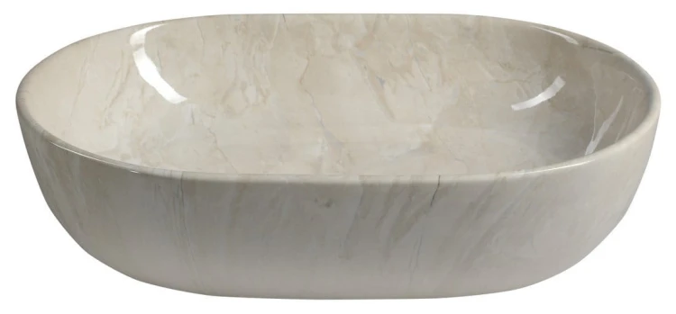 DALMA umywalka ceramiczna nablatowa, 59x42cm, marfil #2
