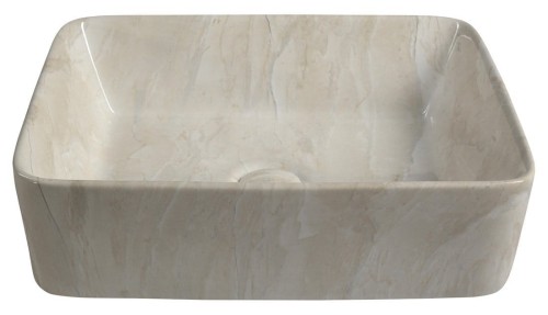 DALMA umywalka ceramiczna nablatowa, 48x38cm, marfil #2
