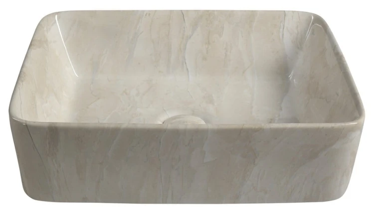 DALMA umywalka ceramiczna nablatowa, 48x38cm, marfil #2