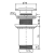 Rysunek techniczny - Korek umywalkowy 5/4“, klik-klak, grzybek ceramiczny, 10-50mm, biały