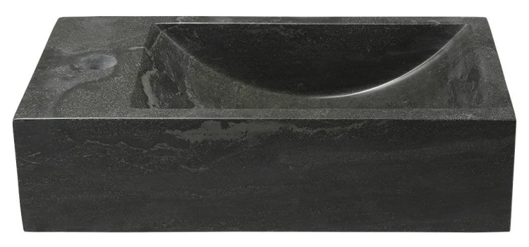 BLOK umywalka kamienna 40x22cm, bateria z lewej strony, antracyt #2