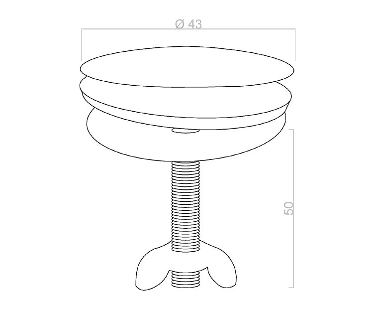 Rysunek techniczny - Zaślepka średnica 43mm