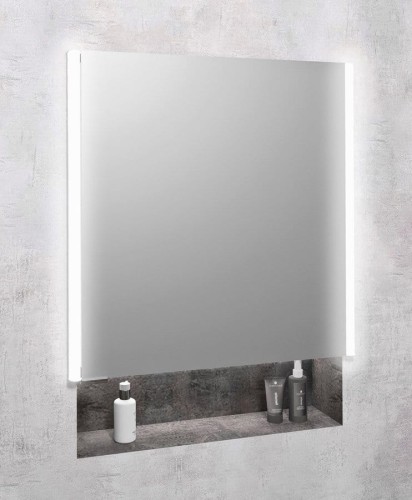 INTEGRA szafka z lustrem do zabudowy, oświetlenie LED, 65x70cm, lewa/prawa