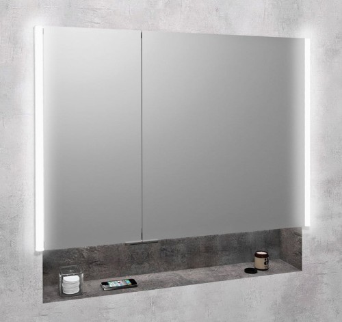 INTEGRA szafka z lustrem do zabudowy, oświetlenie LED, 85x70cm