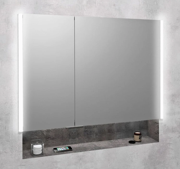INTEGRA szafka z lustrem do zabudowy, oświetlenie LED, 85x70cm