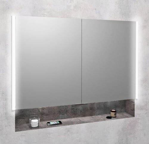 INTEGRA szafka z lustrem do zabudowy, oświetlenie LED, 105x70cm