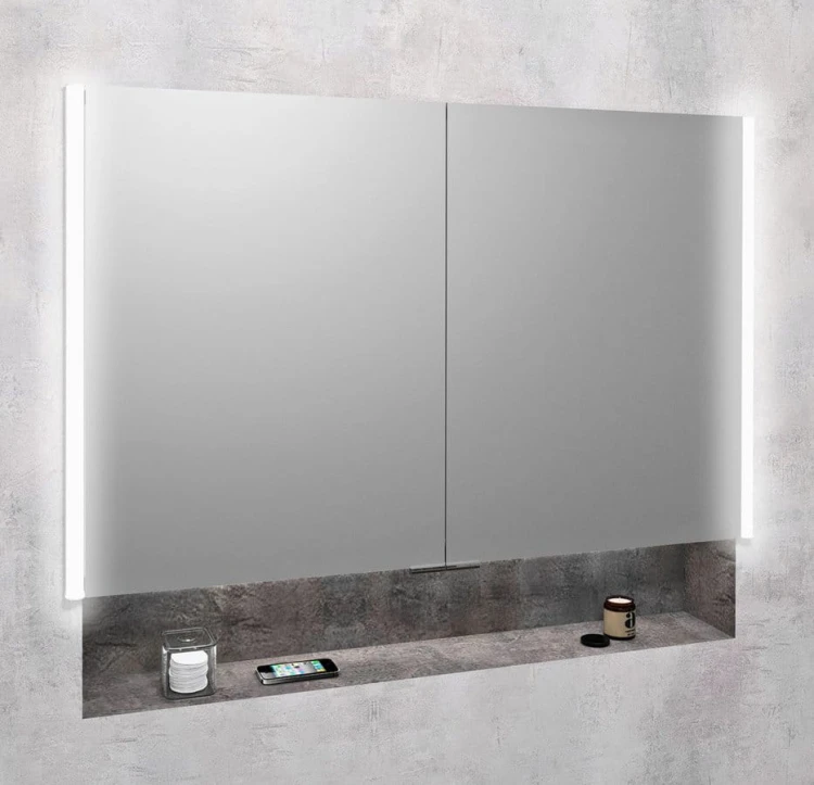 INTEGRA szafka z lustrem do zabudowy, oświetlenie LED, 105x70cm