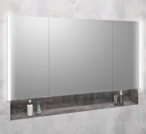 INTEGRA szafka z lustrem do zabudowy, oświetlenie LED, 125x70cm