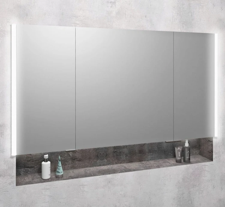 INTEGRA szafka z lustrem do zabudowy, oświetlenie LED, 125x70cm