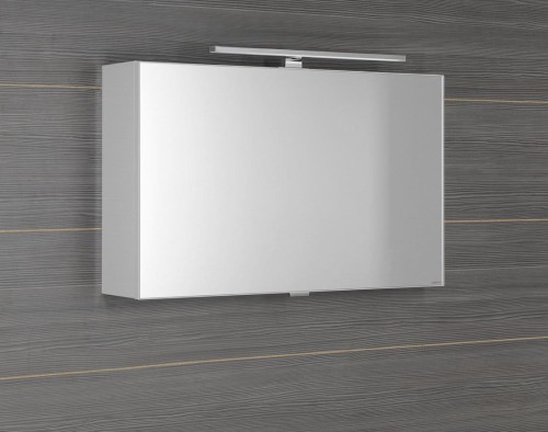 CLOE szafka z lustrem z oświetleniem LED, 80x50x18cm, biała #2