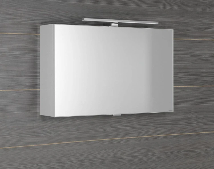 CLOE szafka z lustrem z oświetleniem LED, 80x50x18cm, biała #2