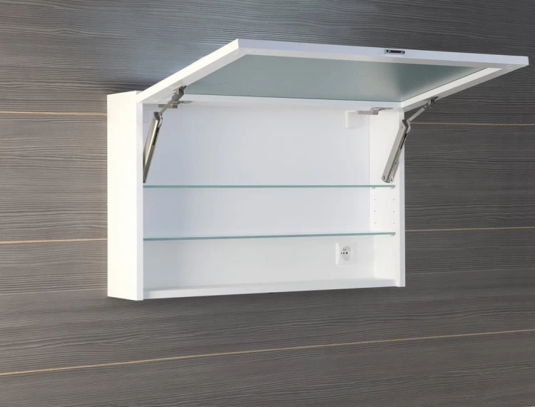 CLOE szafka z lustrem z oświetleniem LED, 80x50x18cm, biała #4