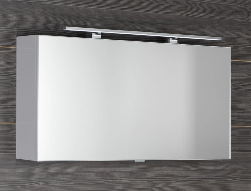 CLOE szafka z lustrem z oświetleniem LED, 100x50x18cm, biała #2