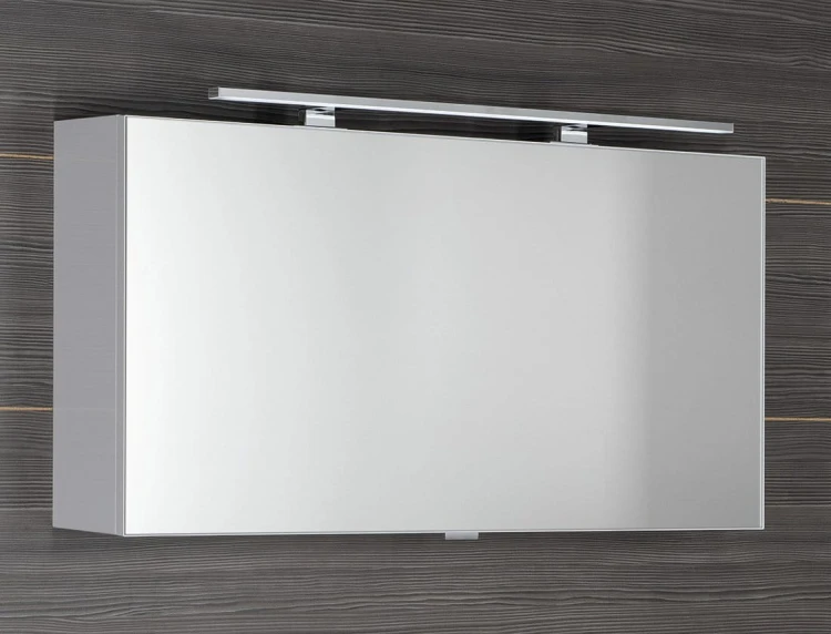CLOE szafka z lustrem z oświetleniem LED, 100x50x18cm, biała #2