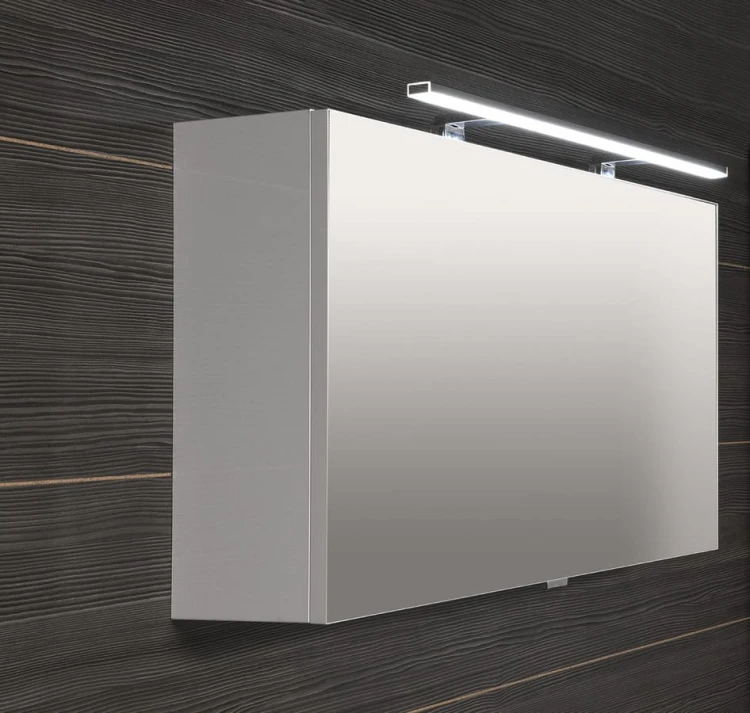 CLOE szafka z lustrem z oświetleniem LED, 100x50x18cm, biała #3
