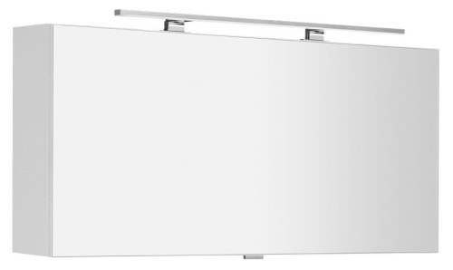 CLOE szafka z lustrem z oświetleniem LED, 120x50x18cm, biała
