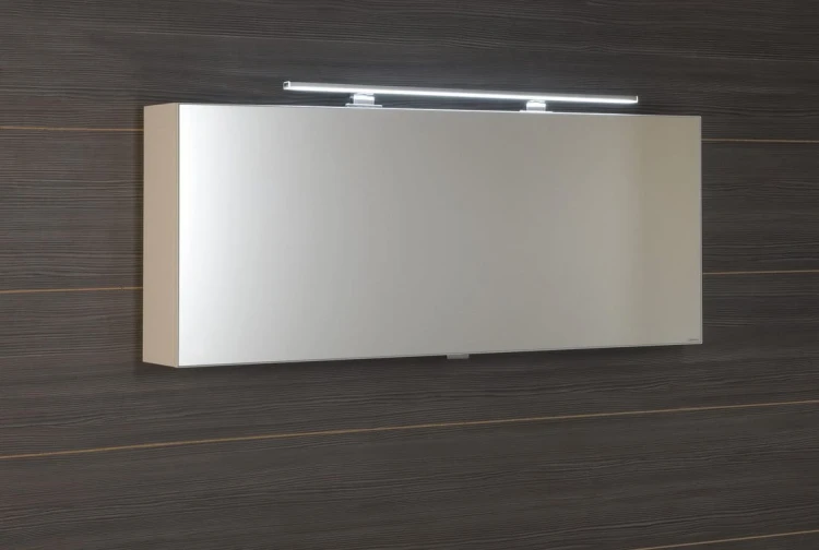 CLOE szafka z lustrem z oświetleniem LED, 120x50x18cm, biała #4