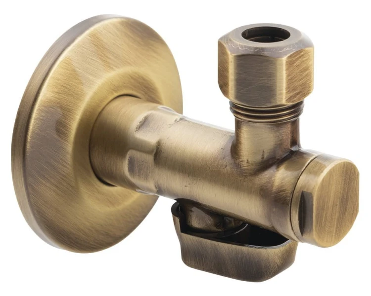 Zawór kątowy 1/2"x 3/8", brąz