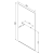 Rysunek techniczny - ARCHITEX hartowane szkło czyste, 905x1997x8mm, z otworami na wieszak na ręczniki