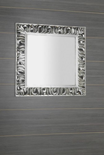 ZEEGRAS Lustro w ramie, 90x90cm, srebro #2