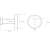 Rysunek techniczny - X-ROUND BLACK haczyk, czarny mat