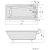 Rysunek techniczny - LILY SLIM wanna prostokątna 150x70x39cm, biała