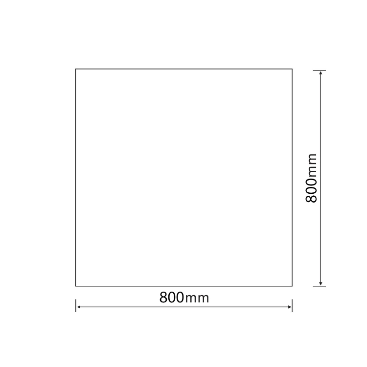 Rysunek techniczny - SECA lustro ze ściętą krawędzią 80x80cm, CU free