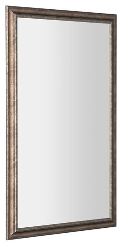 ROMINA lustro w drewnianej ramie 58x98cm, brązowa patyna