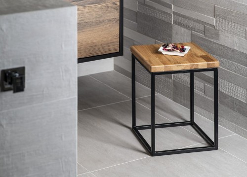 SKA taboret 30x41x30cm (SKA401), czarny mat/dąb #2