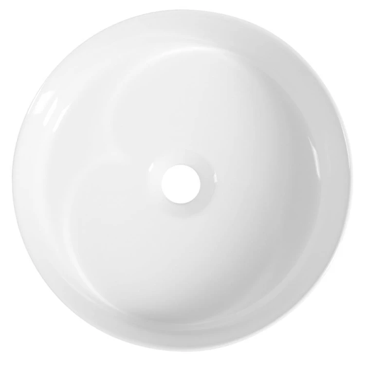 INFINITY ROUND umywalka ceramiczna nablatowa, Ø36cm, biała #5