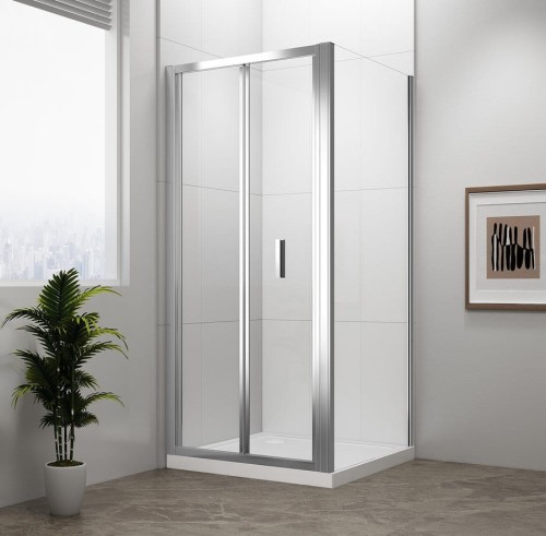 EASY kabina prysznicowa 900x900mm, drzwi składane, L/R wariant, czyste szkło