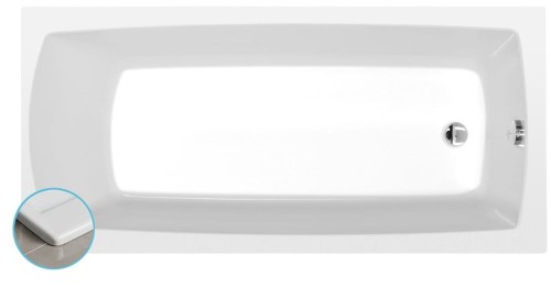 LILY SLIM wanna prostokątna 140x70x39cm, biała