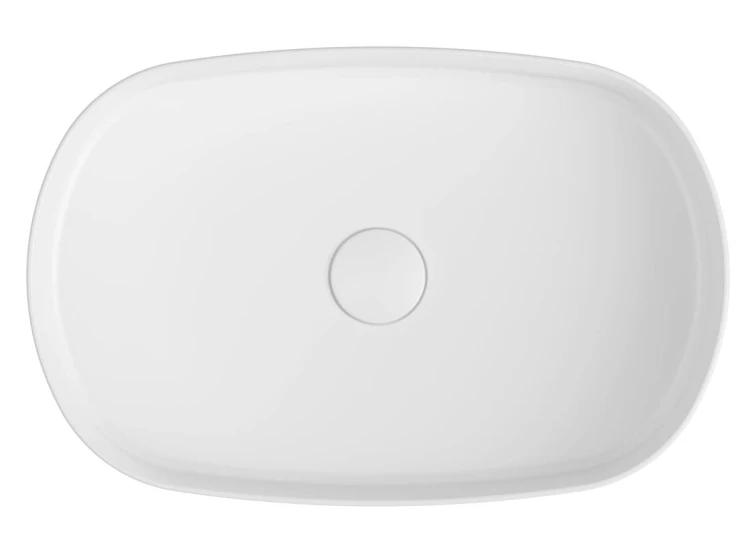 INFINITY OVAL umywalka ceramiczna nablatowa, 55x36cm, biała #6