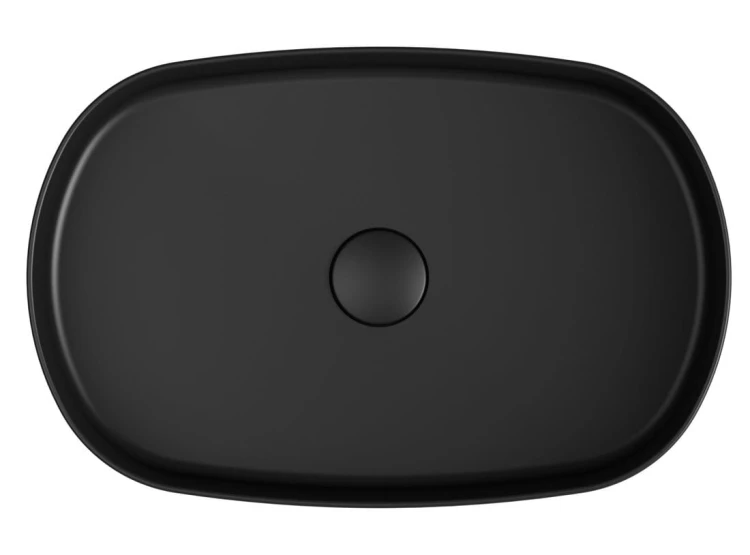INFINITY OVAL umywalka ceramiczna nablatowa, 55x36cm, czarny mat #8