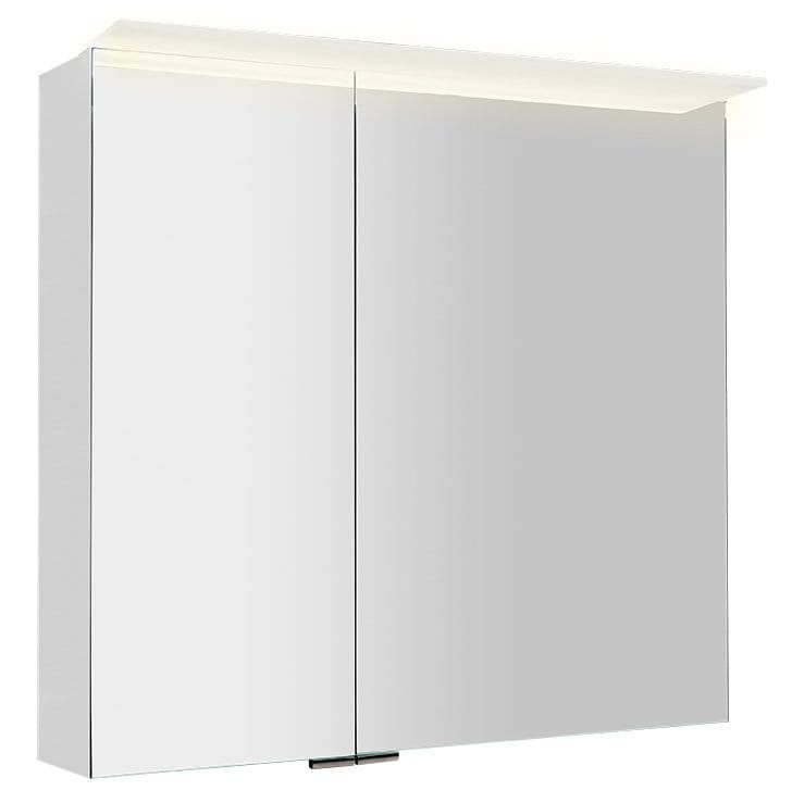 LINEX szafka z lustrem,oświetlenie LED, 80x70x15cm, biała
