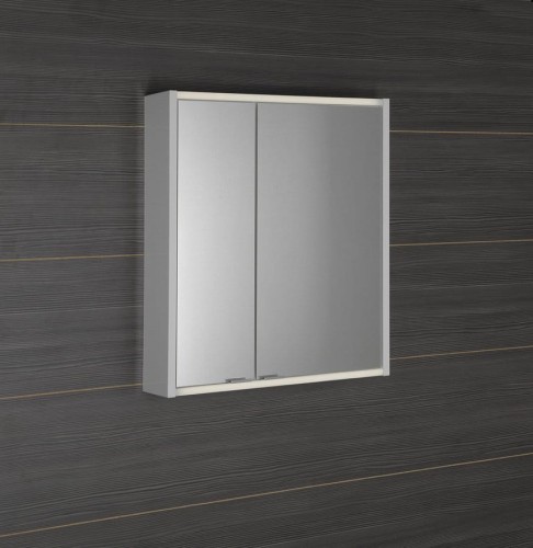 BATU szafka z lustrem 2x oświetlenie LED, 60x71x15cm, biały połysk #2