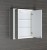 BATU szafka z lustrem 2x oświetlenie LED, 60x71x15cm, biały połysk #3