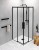 ALTIS BLACK kabina prysznicowa 900x900 mm, wejście z rogu, szkło czyste