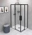 ALTIS BLACK kabina prysznicowa 900x800 mm, wariant L/R, wejście z rogu