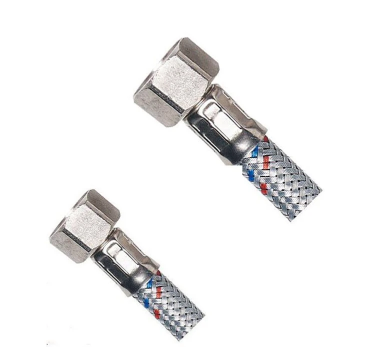 Wąż przyłączeniowy nierdzewny FxF 3/8"x1/2", 80cm
