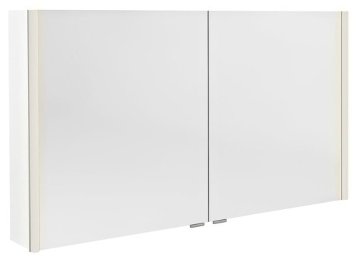 ALIX szafka z lustrem, oświetlenie LED, 2x drzwiczki, 126x70x17,5cm, biały
