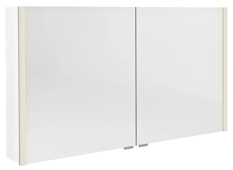 ALIX szafka z lustrem, oświetlenie LED, 2x drzwiczki, 126x70x17,5cm, biały