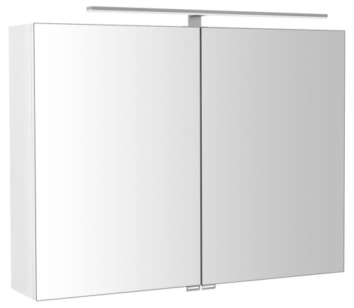 RIWA LED szafka z lustrem, oświetlenie LED, 81x70x17cm, biały połysk