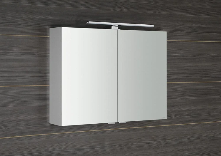 RIWA LED szafka z lustrem, oświetlenie LED, 81x70x17cm, biały połysk #2