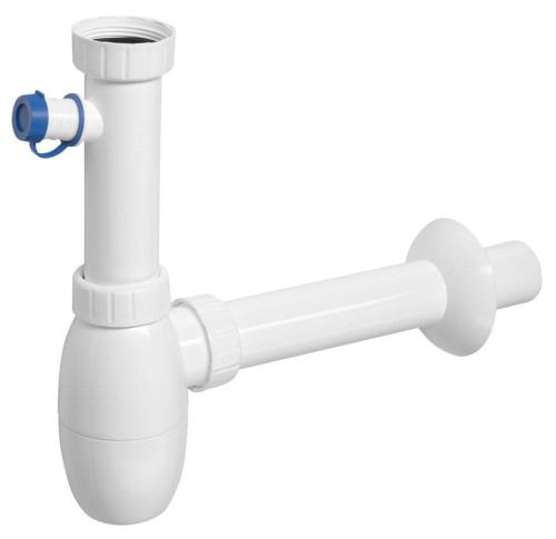 Syfon umywalkowy przyłącze do pralki 5/4", DN40, biały