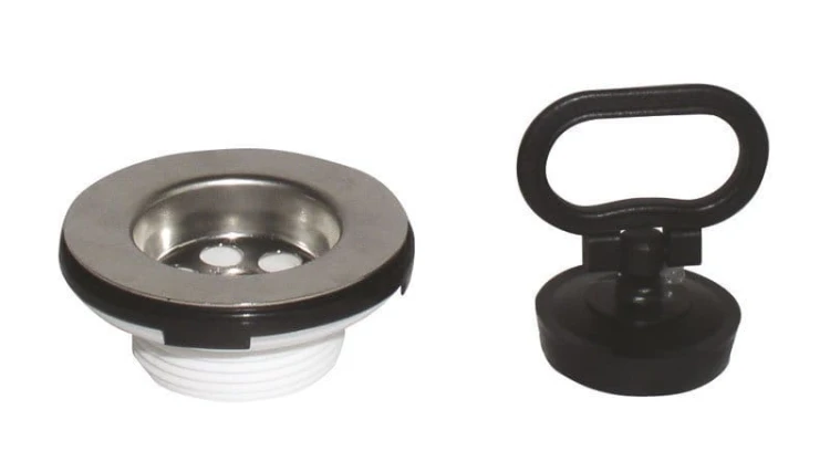 Odpływ umywalkowy 5/4", korek z uchem, stal nierdzewna