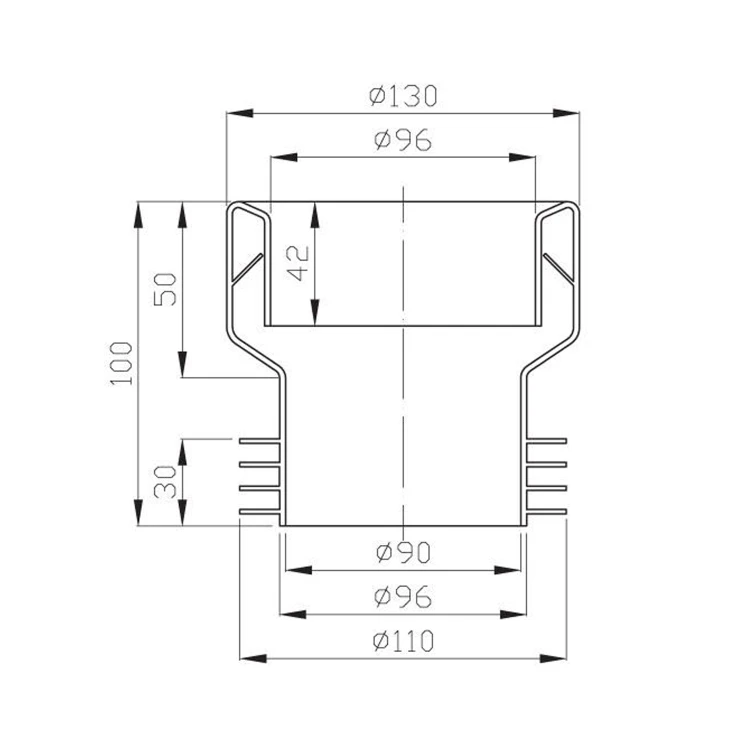 Rysunek techniczny - WC redukcja prosta