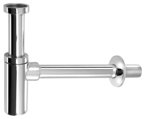 Syfon umywalkowy 5/4", odpływ 32mm, okrągły, chrom